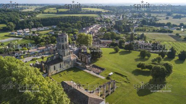 Aerial view Abbey de la Sauve-Majeure, Route to Santiago de Compostela, France, UNESCO (BWP_00102.jpg)