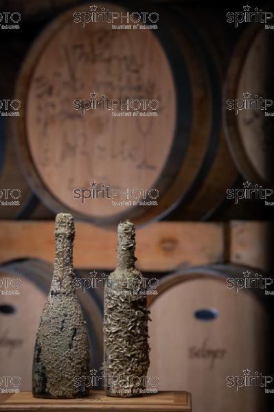 GIRONDE (33), SAINT-CIERS-SUR-GIRONDE,DOMAINE DU CASSARD, CUVEE MARINE  VIGNOBLE BORDELAIS, Eric BILLIERES, VITICULTEUR, SOMMELIER est un passionné toujours à la recherche d’évolution pour améliorer la qualité de ses vins ou sortir des chemins conventionnels. Sa dernière création « bouteilles à la mer » : une partie de sa production de vin blanc élevée dans la mer pendant 8 mois.« Ce vieillissement en mer amène une certaine rondeur et un léger goût iodé. C’est idéal pour accompagner une assiette de fruits de mer. » (CEPHAS_JBNADEAU_015.jpg)