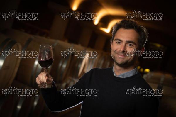 FRANCE, GIRONDE, MARTILLAC, PATRICK JESTIN (PDG DE DOURTHE), VALENTIN JESTIN (DIRECTEUR MARKETING ET COMMERCIAL), ET FRÉDÉRIC BONNAFFOUS (DIRECTEUR DES DOMAINES DOURTHE), CHATEAU LA GARDE, VIGNOBLE DOURTHE, AOC PESSAC_LEOGNAN, VIGNOBLE BORDELAIS (JBN_0259.jpg)